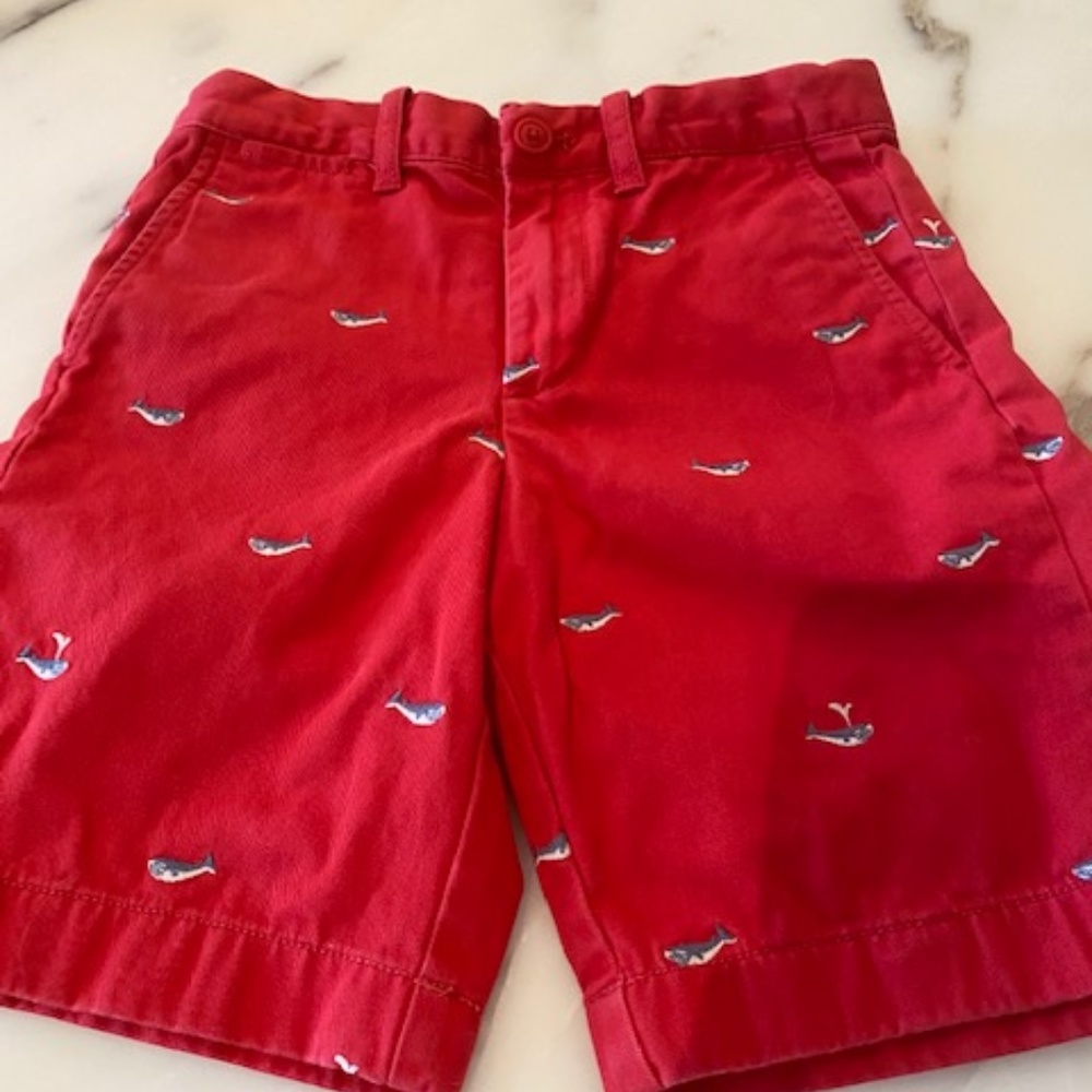 JCrew Crewcuts Stanton Boys Shorts Size 7 w/whales